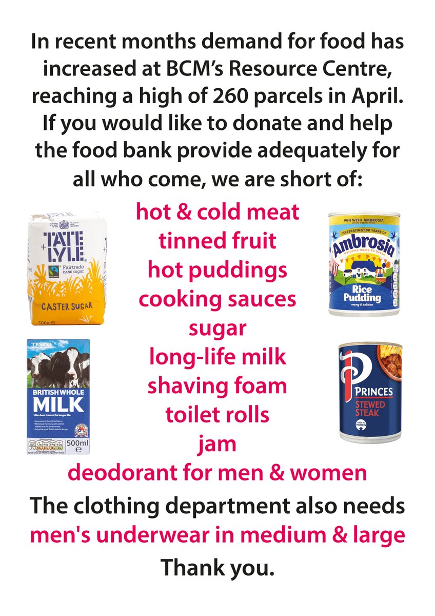 BCM's Resource Centre is always busy, selling and giving clothing, furniture &amp; food. One Tuesday in May Salmoon, it's Driver &amp; Support Worker, recorded his day. Read more >> birminghamcitymission.org.uk/news/salmoons-…
More about the Resource Centre &amp; how to donate goods at birminghamcitymission.org.uk/resource-centre