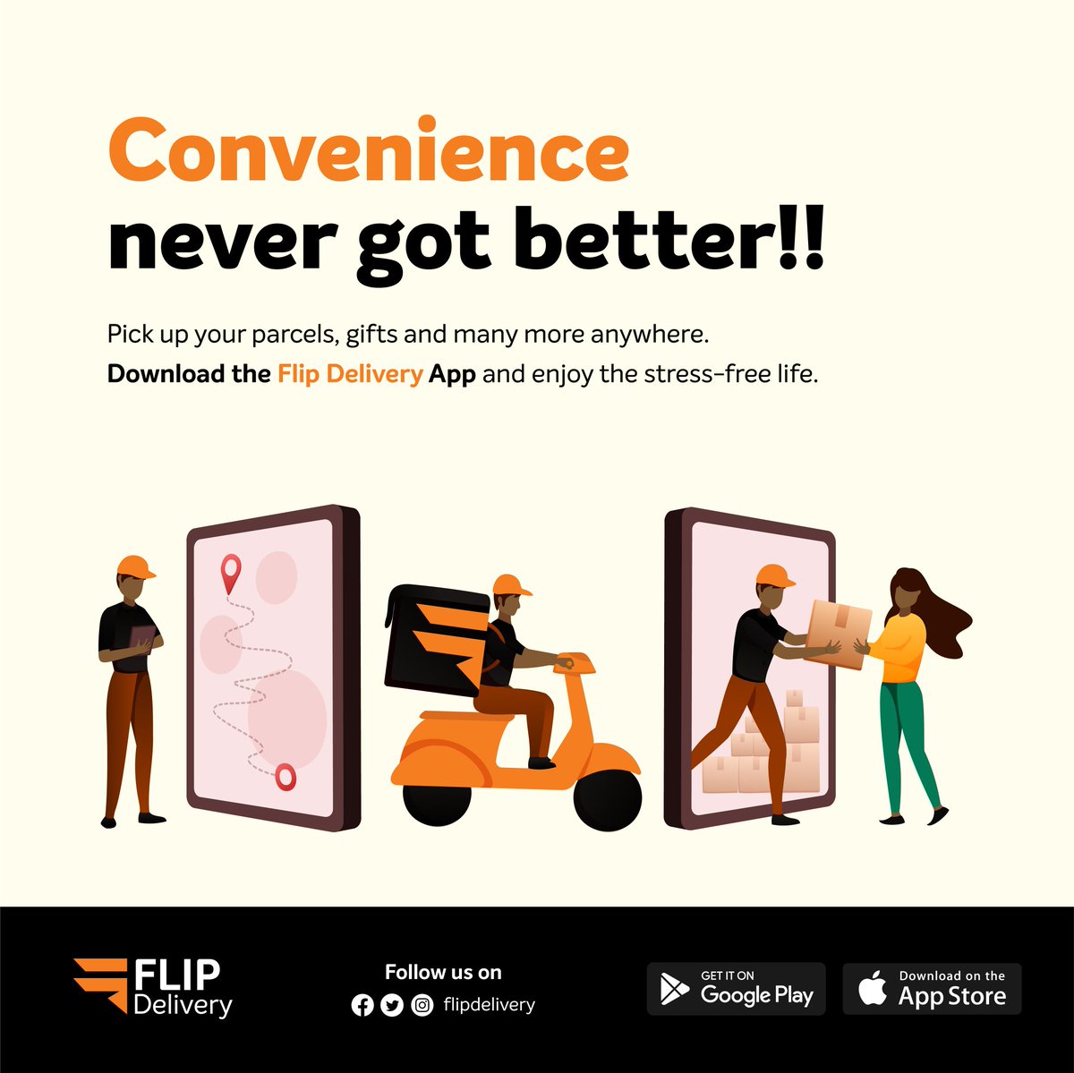 FlipDelivery's tweet image. Need something delivered? 📦 Flip’s got you.

From gifts to important packages — we handle it fast, easy, and stress-free.
📲 Download the Flip Delivery App today!

#FlipDelivery #WeDeliver #LogisticsMadeEasy