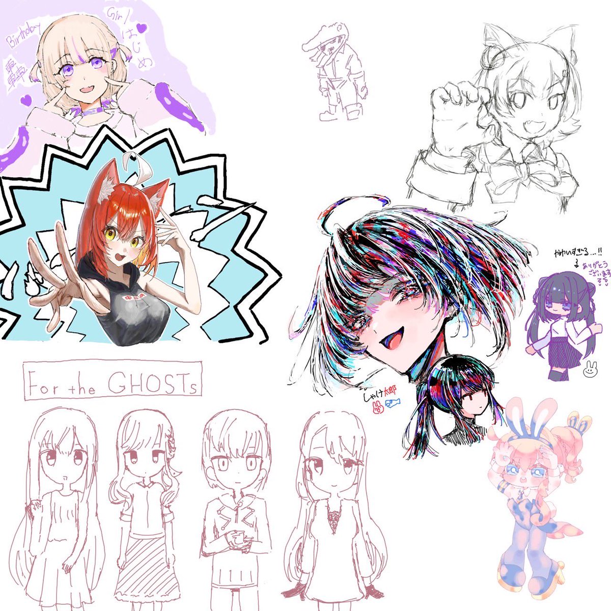 illustalk_univ's tweet photo. 【参加20大学＆70名突破記念絵チャ開催！】
全国の大学生イラストレーターが集まり、各々のカラーを発揮した素敵な作品を描いてくださいました

これからもさらに規模を拡大し、様々��イベントやコラボを実施していきたいと思います！　
まだまだ参加者募集中ですので参加お待ちしています https://t.co/1TL7fJk2dR