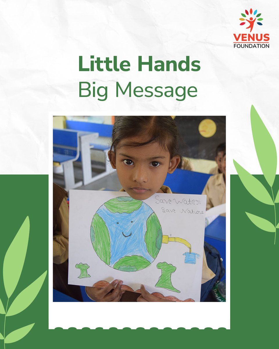 foundationvenus's tweet photo. Who says heroes wear capes? Sometimes they hold paintbrushes.
Our little artists are creating big waves for climate change awareness! 🌊🌳
#EcoWarriors #tricityngo #panchkulango #educationright #righttoeducation #changecreators #seedingindia #liftingindia #liftinglives https://t.co/BDdOiG6UQC