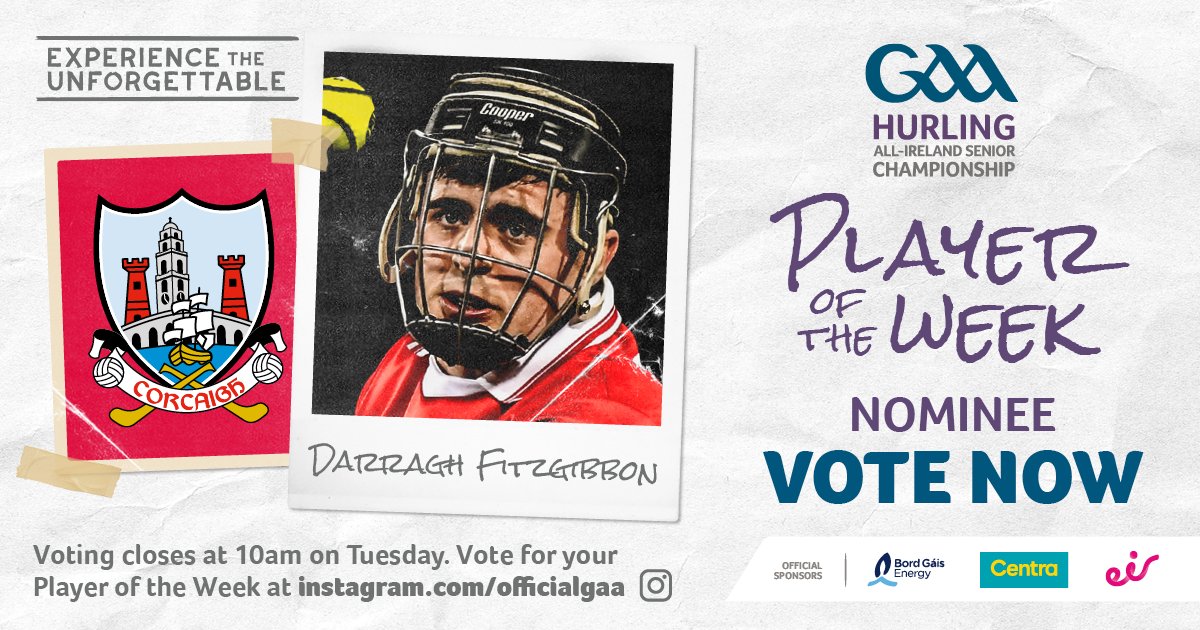 Instrumental in stopping Limerick's Munster dominance, <a href="/OfficialCorkGAA/">Cork GAA</a> superstar Darragh Fitzgibbon had a standout performance! 

Is he your Player of the Week? Vote now on our Instagram stories! 📱