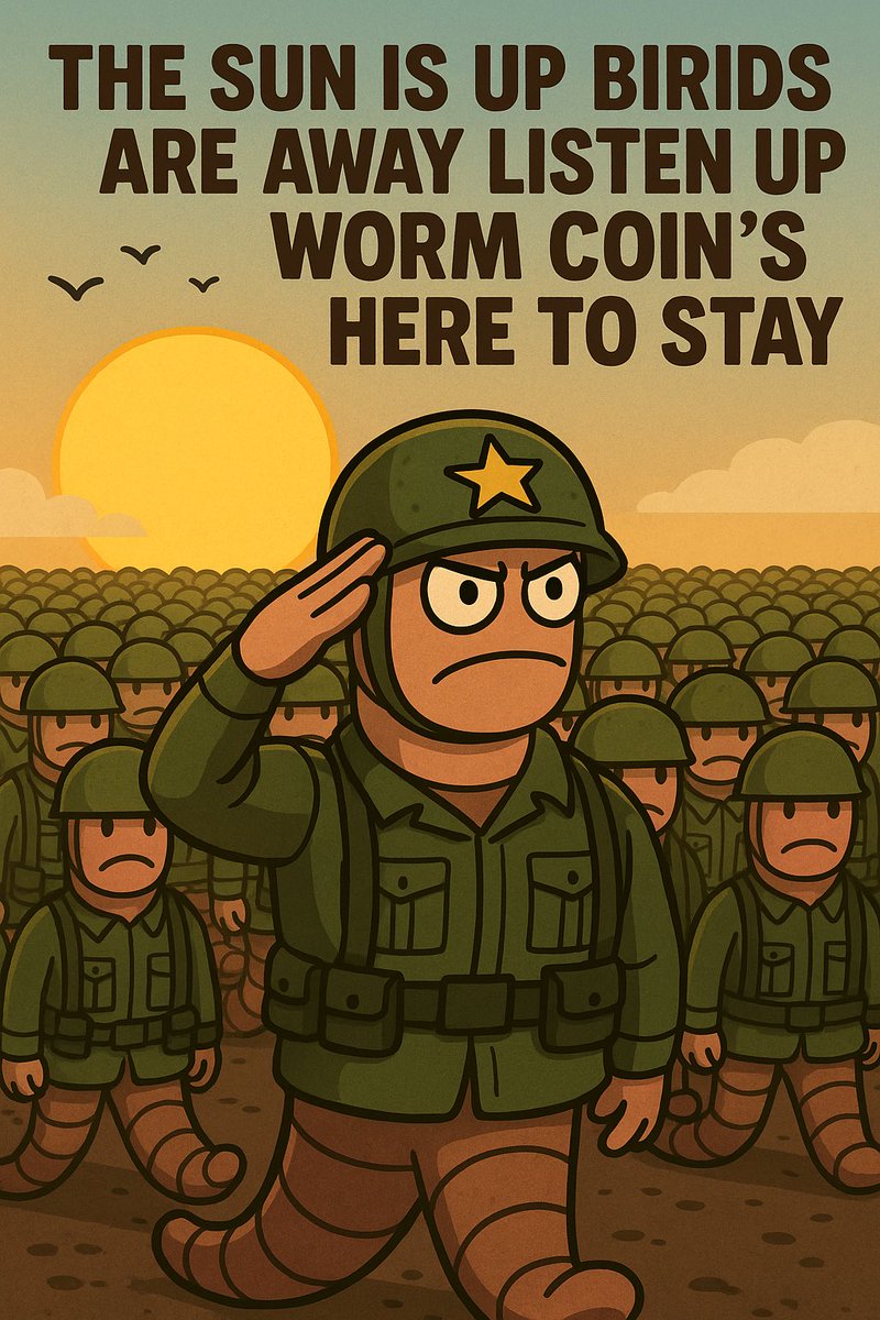 wormcoins's tweet photo. 🌞 Birds gone. Worms on. 🪱
$WORM coin’s here to stay.
To the soil we march! #HailWorm 🪙 https://t.co/ivTsDQpUHm