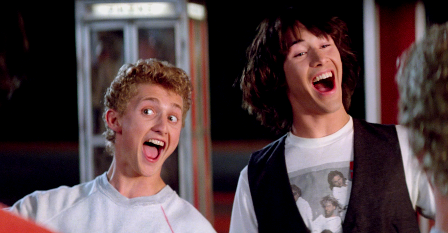 Happy Bill &amp; Ted Day! June 9 is the date when Bill and Ted are visited by future versions of themselves outside the Circle K convenience store.