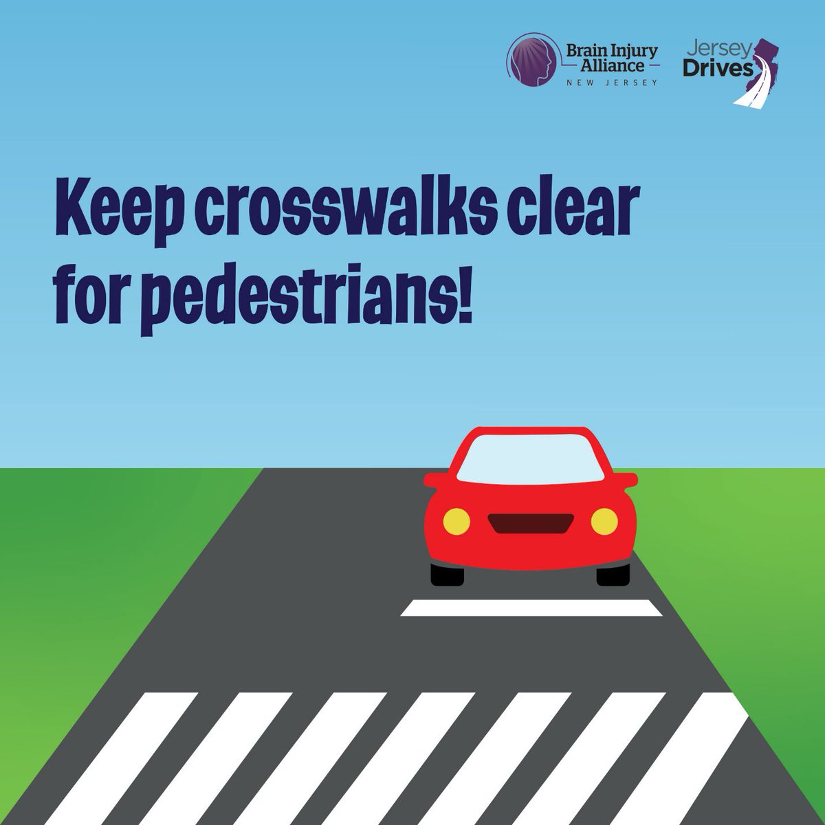 EBPDNJ's tweet image. Ever try to cross the street and a car is making it difficult? Keep everyone’s summer stroll safe by stopping before the crosswalk while driving. #CrosswalkSafety #PedestrianSafety #SafeRoadsNJ