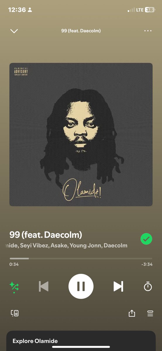 Olamide, Asake, Seyi Vibez, Young Jonn &amp; Daecolm on a new track Out now 
open.spotify.com/track/4sm7xhaW…