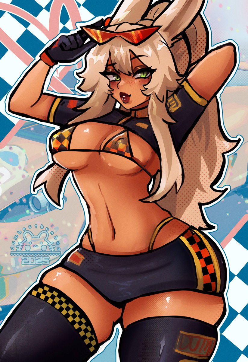 Ehndelia's tweet photo. It's that time of the year again. 

#FFXIVSecretSummer that is.

Race ready bnuuy for @LilisetteXIV 
Done by @DumbBunss thank you very much! https://t.co/A9flliDC2c