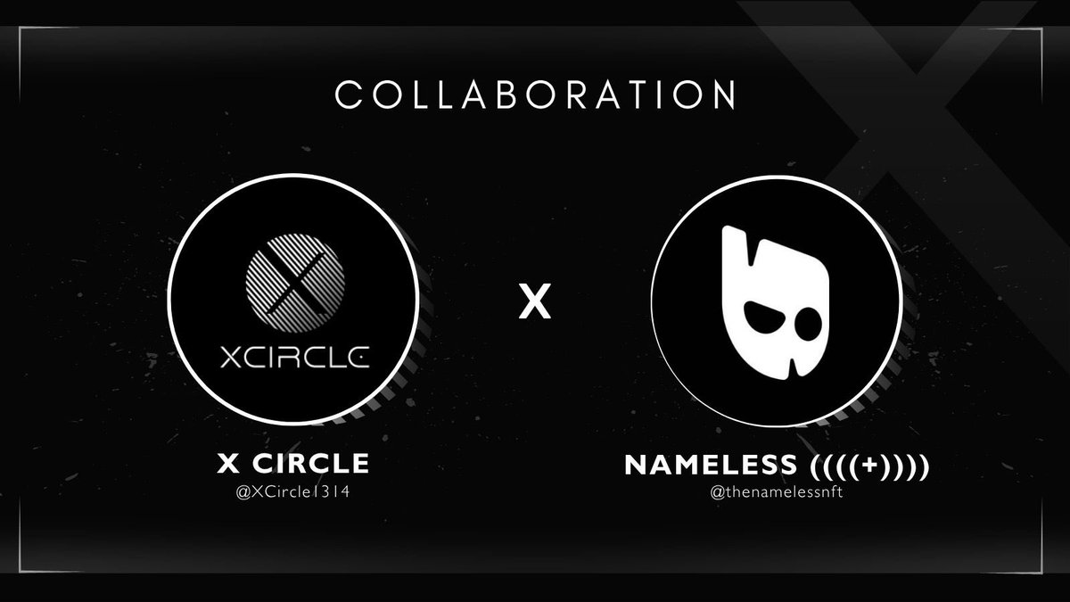 XCircle (@xcircle1314) on Twitter photo We are pleased to announce our collaboration with <a href="/thenamelessnft/">Nameless ((((+))))</a>.
Check our discord and more collaboration is coming soon ๐ We are pleased to announce our collaboration with <a href="/thenamelessnft/">Nameless ((((+))))</a>.
Check our discord and more collaboration is coming soon ๐
