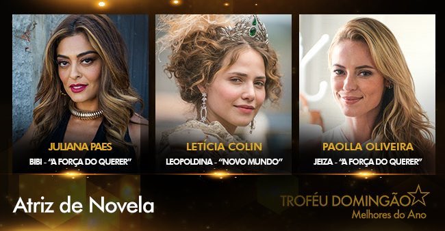 favpaes's tweet image. top 1 injustiça da bolha noveleira: juliana paes perder o melhores do ano de 2017 pra paolla oliveira.