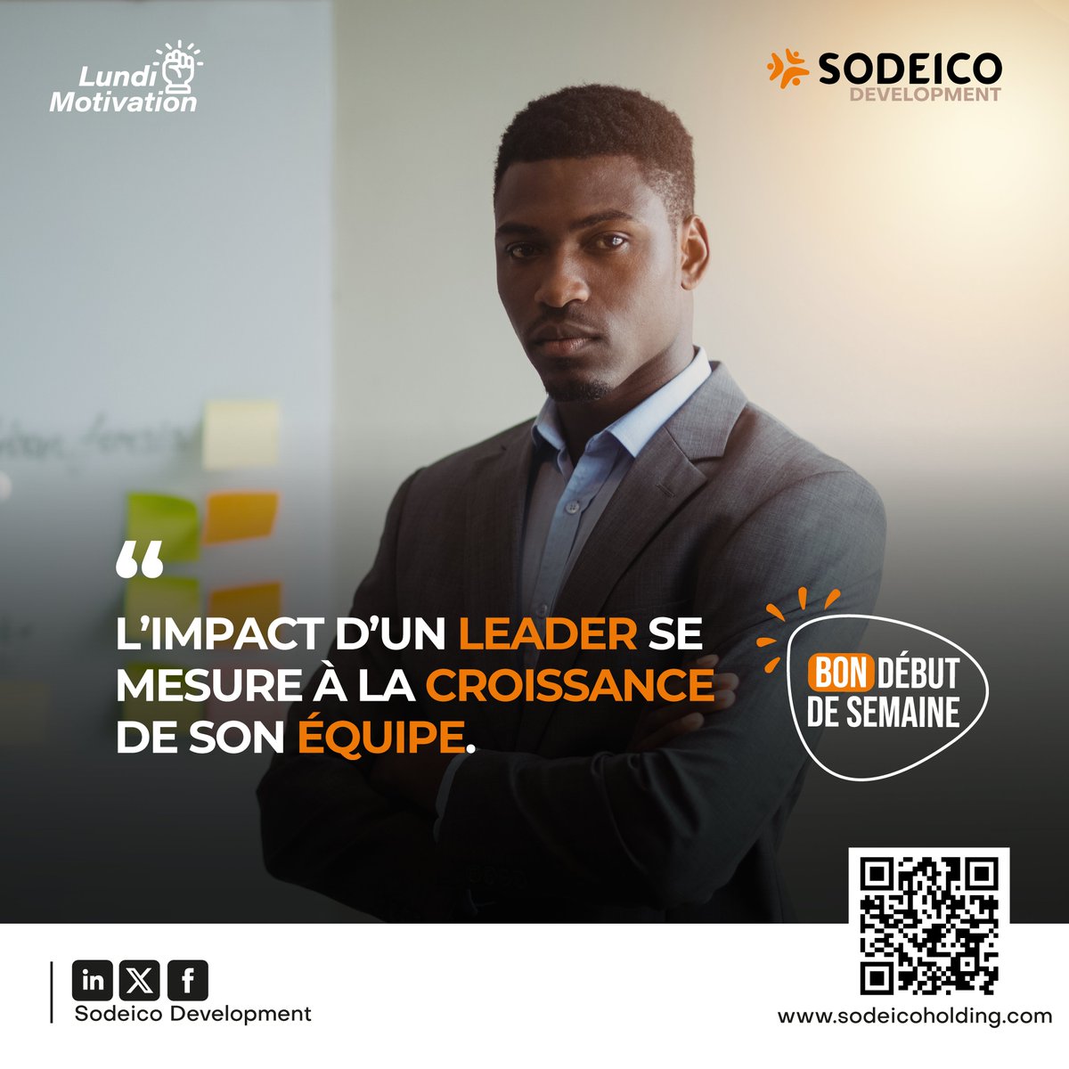 💡L’impact d’un leader se mesure à la croissance de son équipe.
Consacre du temps à faire grandir les membres de ton équipe. Forme-les, fais-leur confiance, célèbre leurs progrès.

#LeadershipImpact #TeamLeadership #Motivation