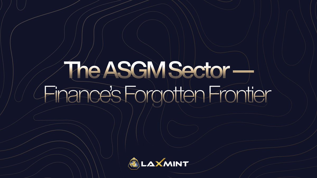 Artisanal gold mining:

• Over $200B+/year in output
• More than 20% of global supply
• 100M+ livelihoods
• 0% visibility in capital markets

LAXMINT brings this sector on-chain as a new class of Real World Assets.
