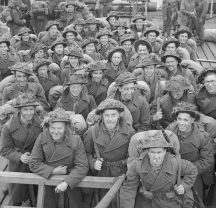 #OTD in 1944 (D-Day+3):

Royal Engineers embark on a ship for Normandy, France to continue the fight.