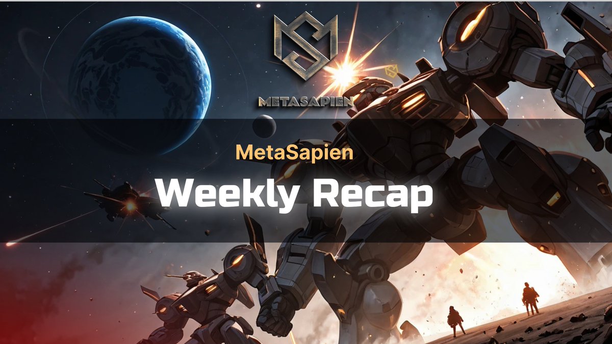 MetaSapien_EN's tweet photo. 📢 MetaSapien Weekly Brief | Community Growth
A new week begins
Here’s what’s new across the MetaSapien ecosystem👇
#MetaSapien #Web3Esports #PlayToOwn