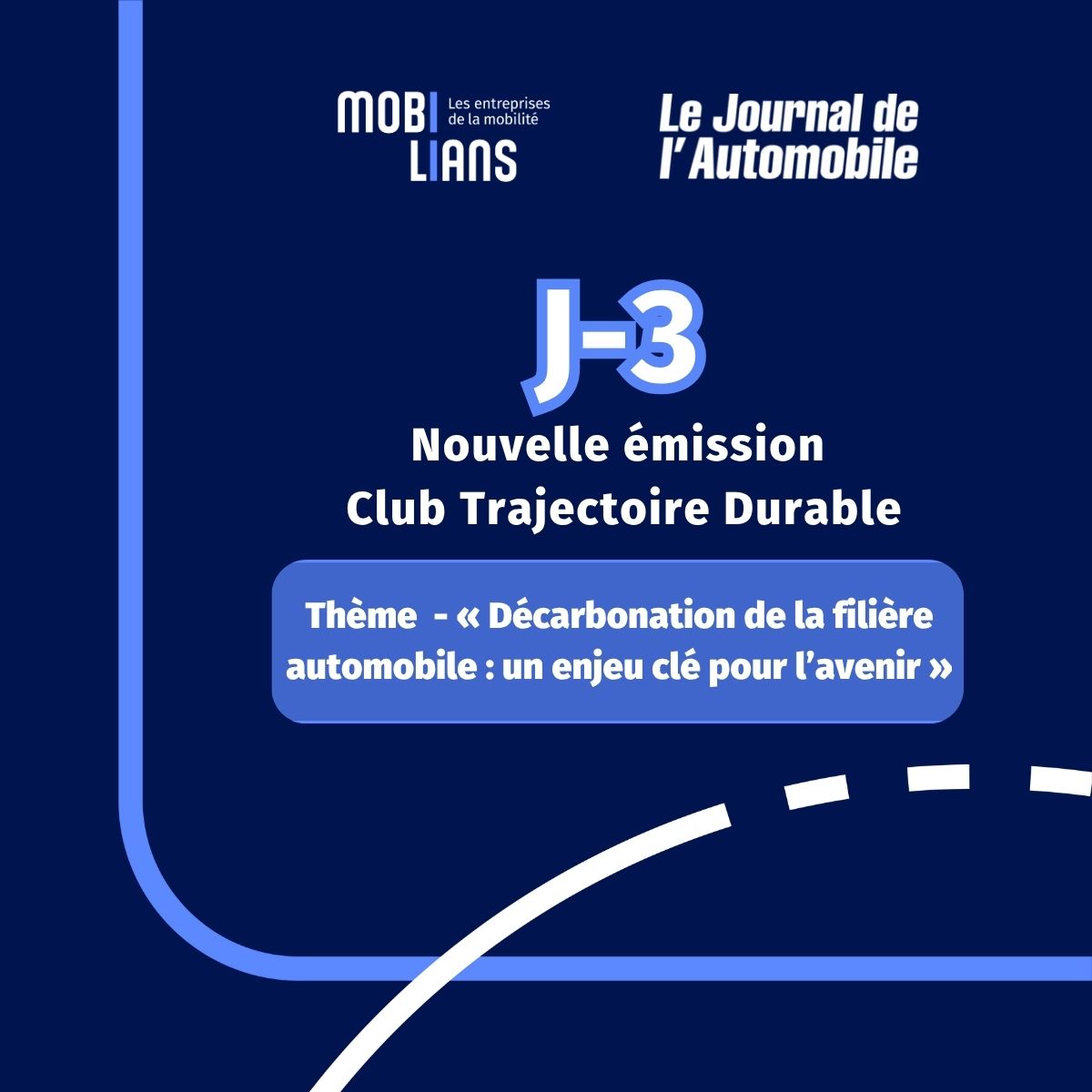 mobiliansfr's tweet image. 📆 [#EVENEMENT] Nouvelle #émission du Club Trajectoire #Durable le 12 juin à 10h30, dédiée à la décarbonation de la filière #automobile, avec un éclairage sur les leviers d’action concrets et les #trajectoires d’avenir.

Inscrivez-vous dès maintenant 👉 events.synerj.media/events/5166b5e…