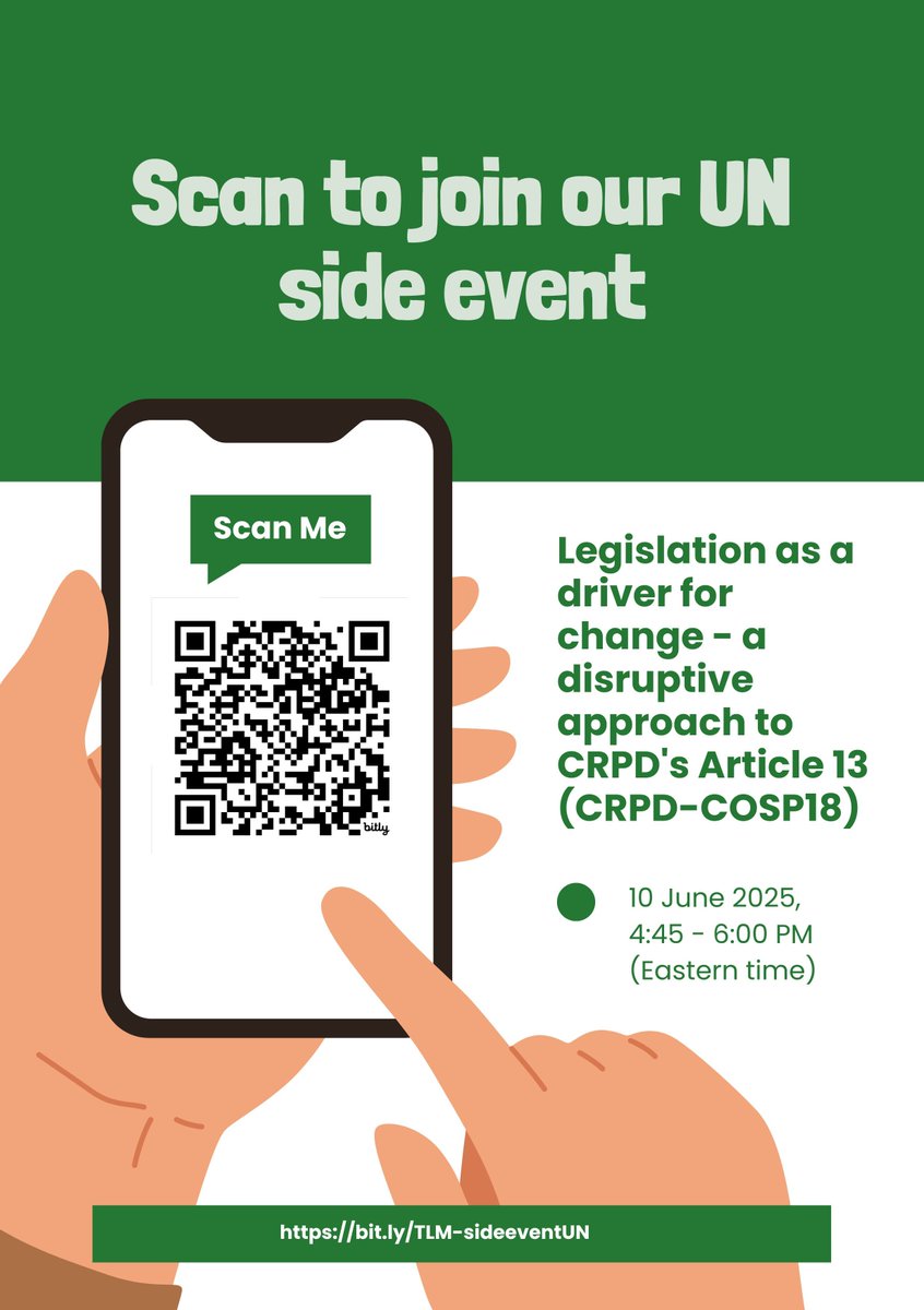 Social progress isn’t possible without accessible routes to inclusion.
Join us online tomorrow for our United Nations side event to explore why disability rights are essential to real development. 

buff.ly/LebnmfZ