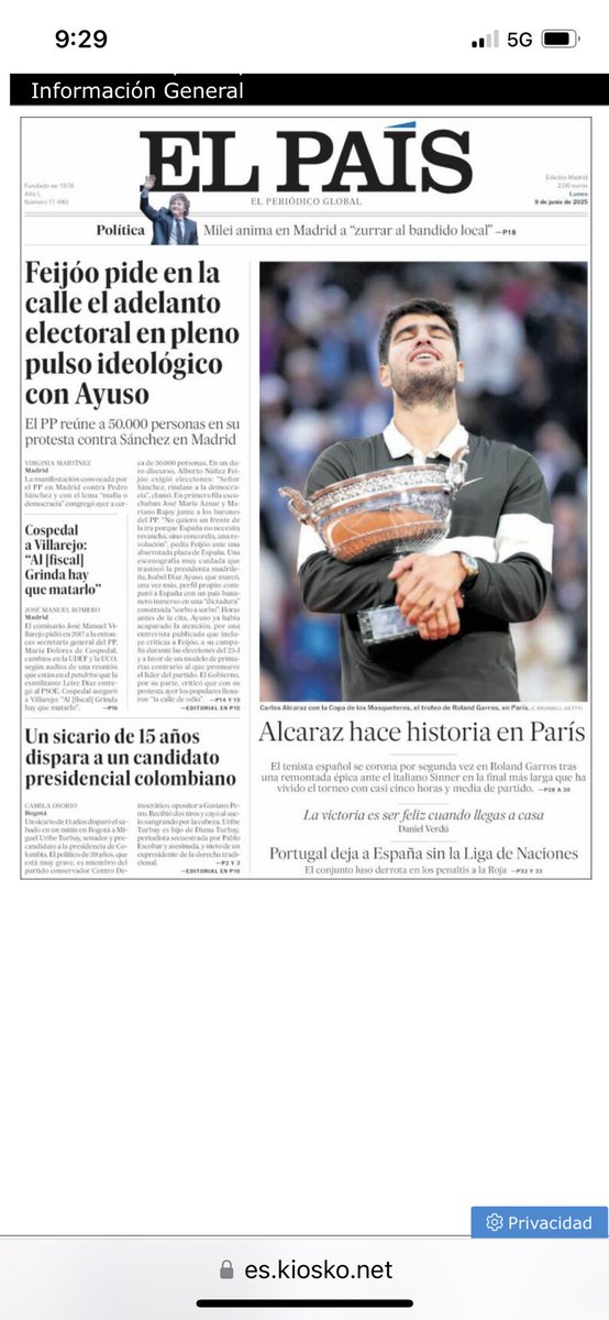Portadas periódicos.