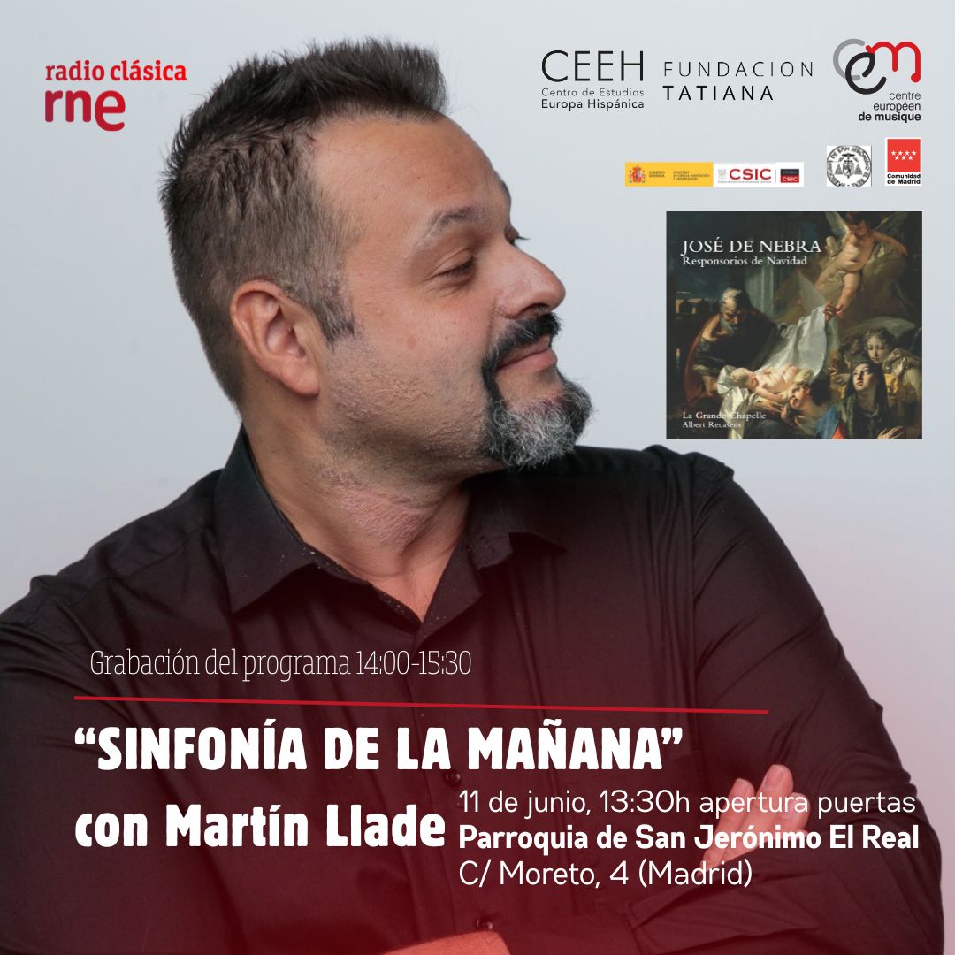 Si estás por Madrid el próximo miércoles 11 de junio, y no tienes planes, Martín Llade (<a href="/martinllade/">Martín Llade</a>) te invita a grabar el programa de #SDLM desde la Parroquia de San Jerónimo El Real.
Entrada libre hasta completar aforo.

📍C/ Moreto, 4 (Madrid)
🕜Apertura de puertas: 13:30 h.