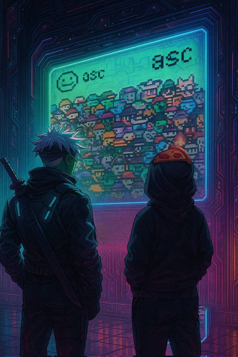 sara__sn_'s tweet photo. When true leaders rise, an army forms behind them.

@Alucard_eth with his visionary mind, @goatnataaaaa with his blade.
Standing before the wall of honor, where every ASC face shines bright.

This isn’t just an image…
It’s a glimpse of the future ,
A future where every pixel tells a story, a warrior, a belief.
We didn’t come for profits…
We came to fight, to build, and to stand together.

Eclipse isn’t just a project , it’s a part of who we are. 💚
