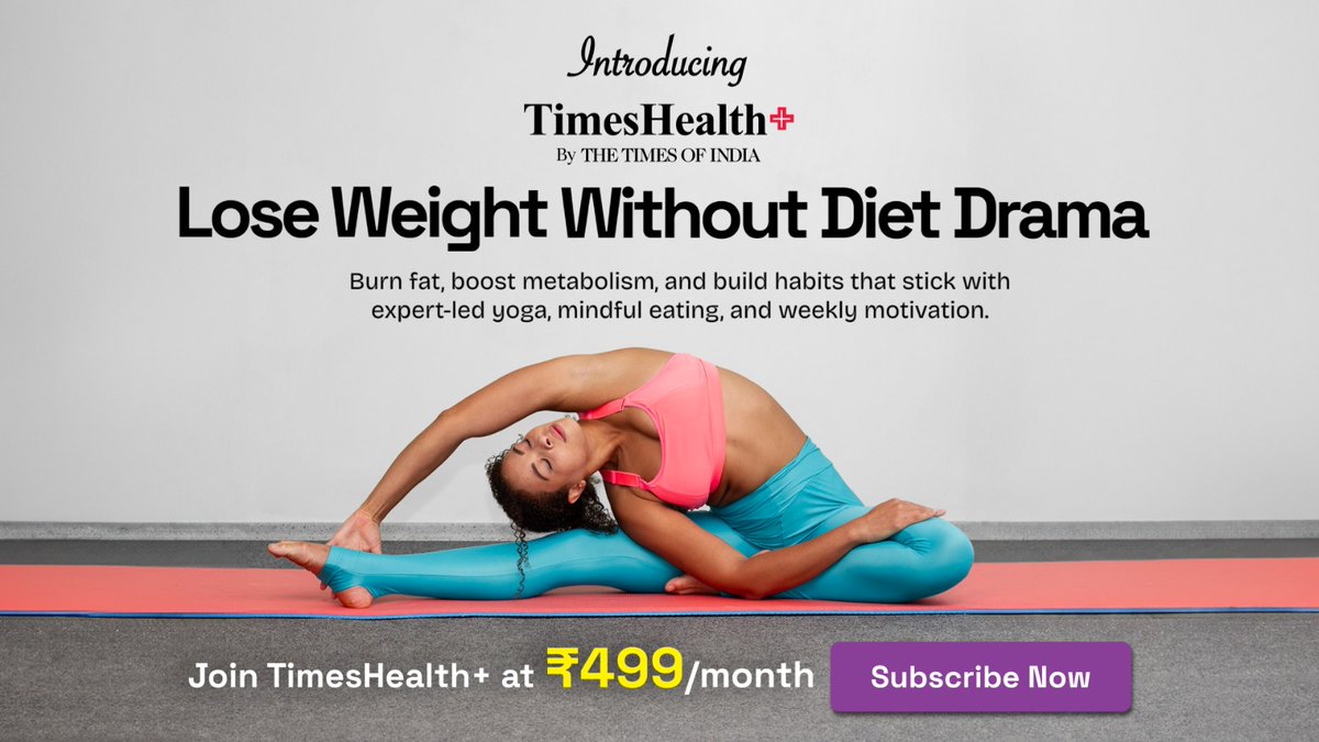 timesofindia's tweet photo. Weight gain isn’t just calories—it’s hormones, stress, and lifestyle.
 Yoga targets all three.

Begin your fat loss journey with Times Health+ Yoga: https://t.co/snvD1DV3BE

 #YogaWithTOI #WeightLossJourney #StrongerWithTOI https://t.co/46uKkLqx0X