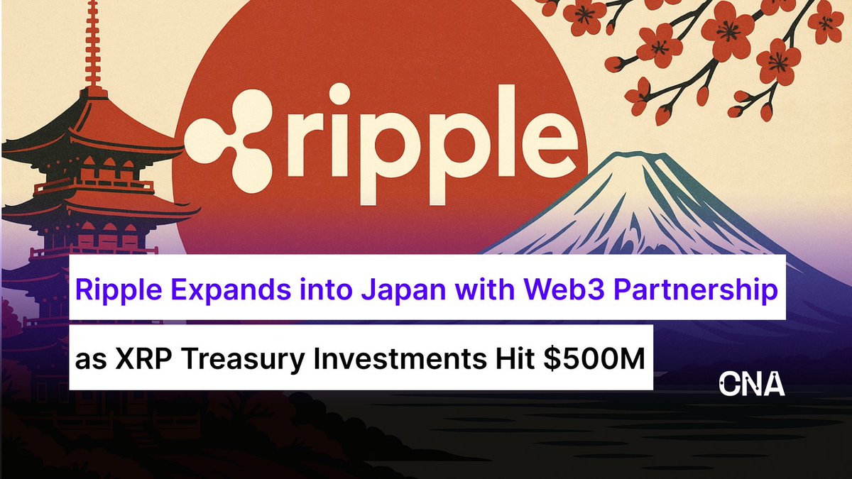 #Ripple partners with Japan's Web3 Salon offering $200k grants to blockchain startups whilst #XRP rises 3% as firms add it to corporate treasuries. 🇯🇵

Read more 👉 bit.ly/3FSRh0t

#crypto #cryptonews #cryptonewstoday