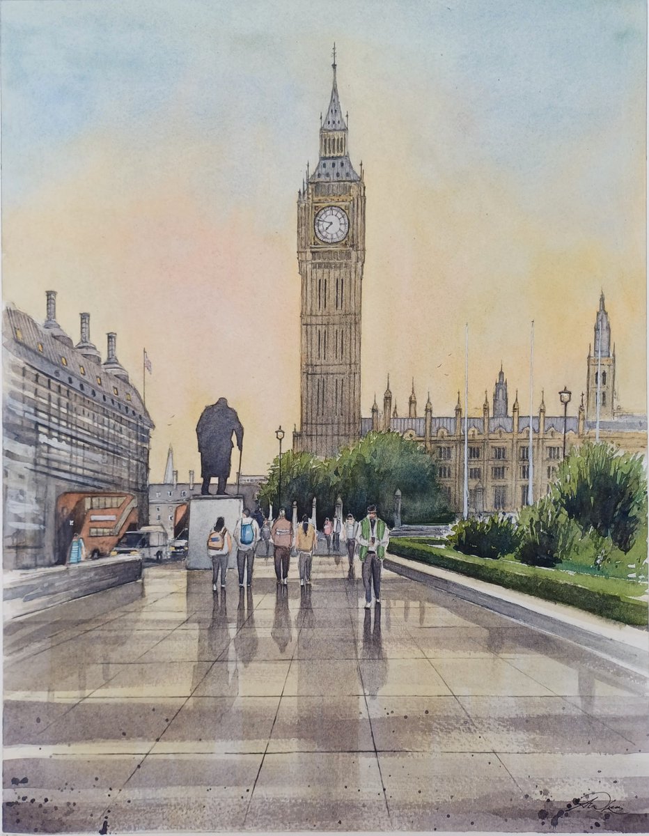 " Reflections in time ", London, England
watercolour on paper, I hope you enjoy

#reflections #London #watercolor #painting #England
