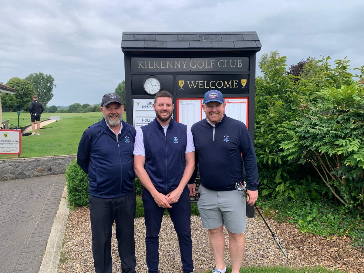 Congrats to our Senior Cup team on a great 3.5 - 1.5 win over Kilkenny GC yesterday 👏⛳

Pictured is team manager, Keith Deacon and our away line up of Philip Balfe &amp; Mark Whelan

Well done all involved! 👏👏

#rosslaregolflinks