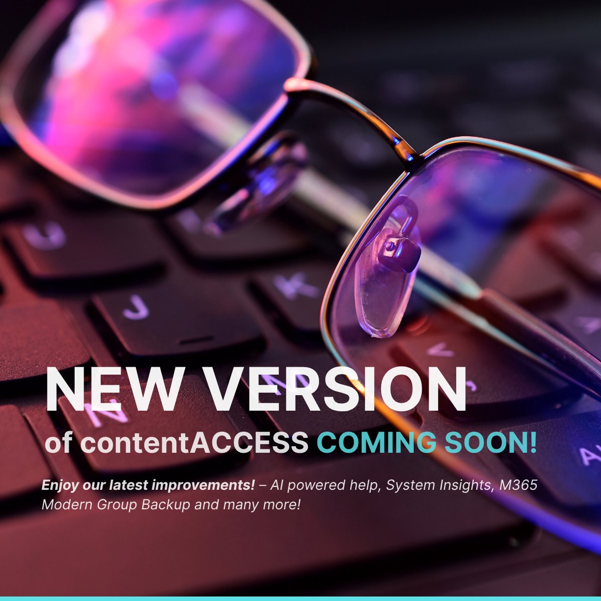 TECHARROW's tweet image. contentACCESS 7.1 will be released in one month!

Highlights include AI-powered assistance, enhanced system insights, M365 Modern Group Backup – and many more. Stay tuned!

#contentACCESS #SoftwareUpdate #M365 #SharePoint #EnterpriseIT #TechNews #Backup #archive