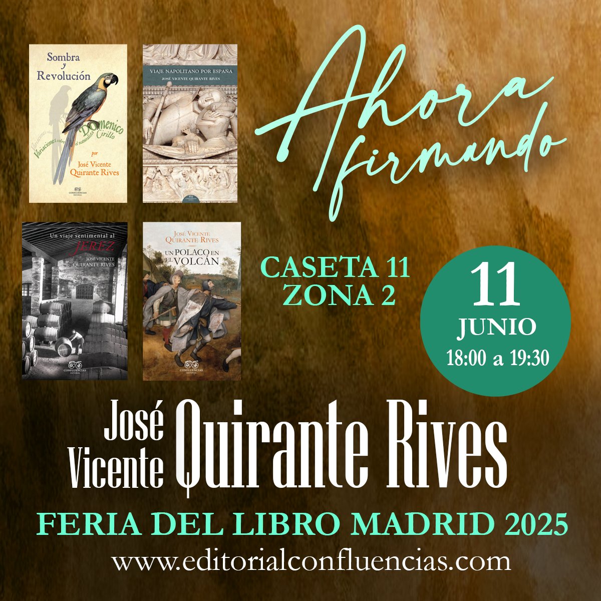 Este miércoles firmando José Vicente Quirante Rives, de 18 a 19:30 h. editorialconfluencias.com/producto/un-po…