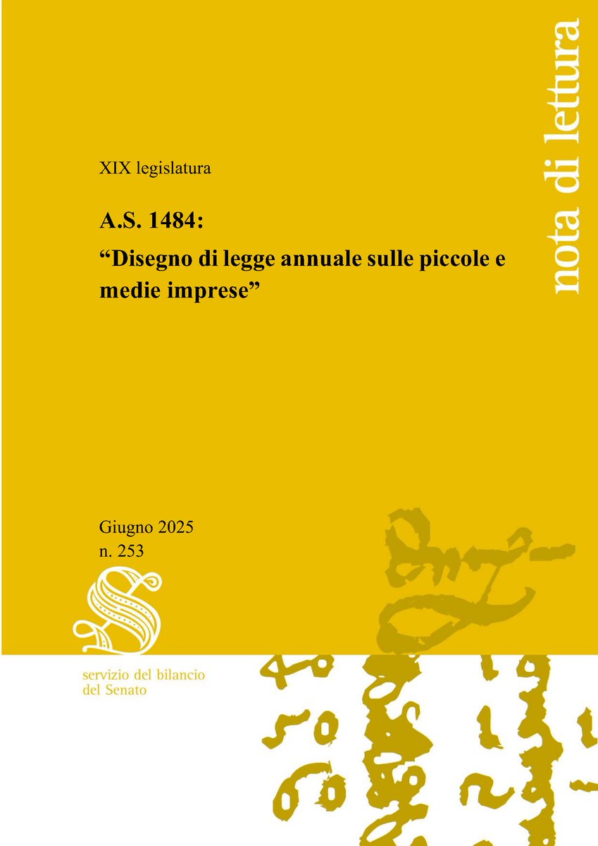 NL253: A.S. 1484 - Legge annuale piccole e medie imprese senato.it/service/PDF/PD…