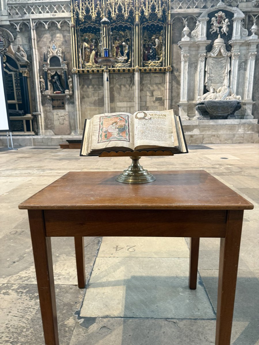 The eternal truth of the Good News in the York Gospels in the Lady Chapel.