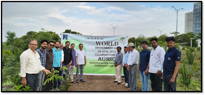 AURICCity's tweet photo. @AURICCity celebrated World Environment Day on 5th June 2025 by planting trees. "Ending Plastic Pollution" was the Theme for 2025. On occasion of World Environment Day, 2024 Hon'ble PM Shri @narendramodi had launched "EK Ped Maa Ke Naam" campaign. https://t.co/csh3jWmAPY