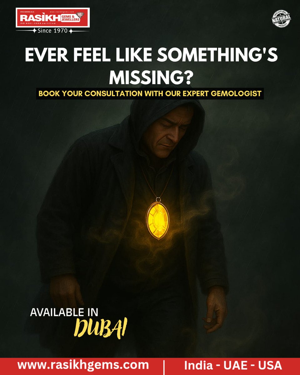 RasikhGemsDubai's tweet image. Struggling with Constant Setbacks? Discover the Right Gemstone Solution  

Do you ever feel like something’s missing in your life—emotionally, or spiritually? 

Your answer might lie in the power of Natural Gemstones.  Book your consultation today!

 #NaturalGems #HealingStones