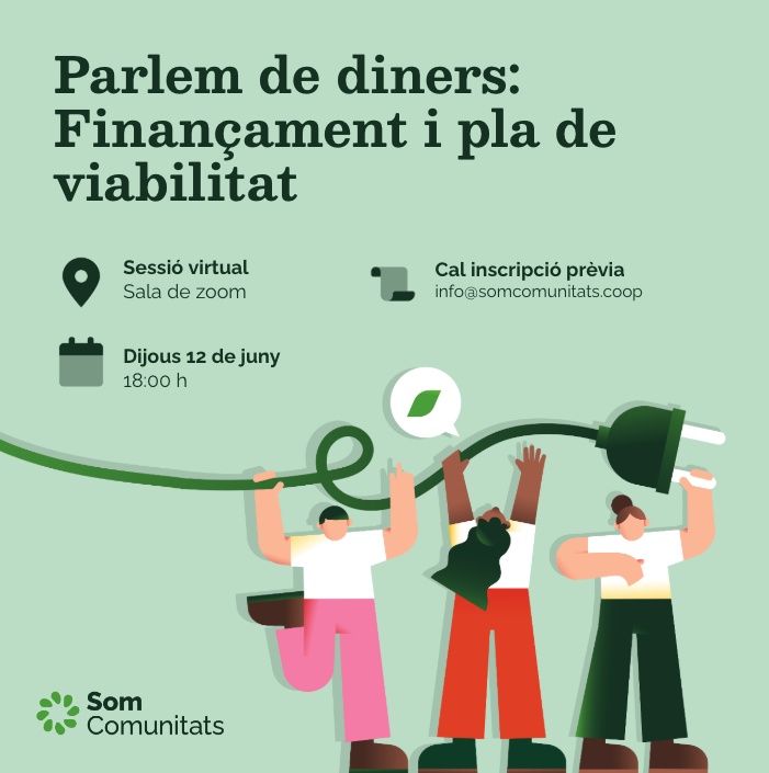 Necessites acompanyament sobre el finançament de la teva #ComunitatEnergètica? Aquesta sessió t'interessa ⤵️

➡️ Sessió virtual i gratuïta 
🕙 12 de juny a les 18h
📲 bit.ly/FORMACIO-CE