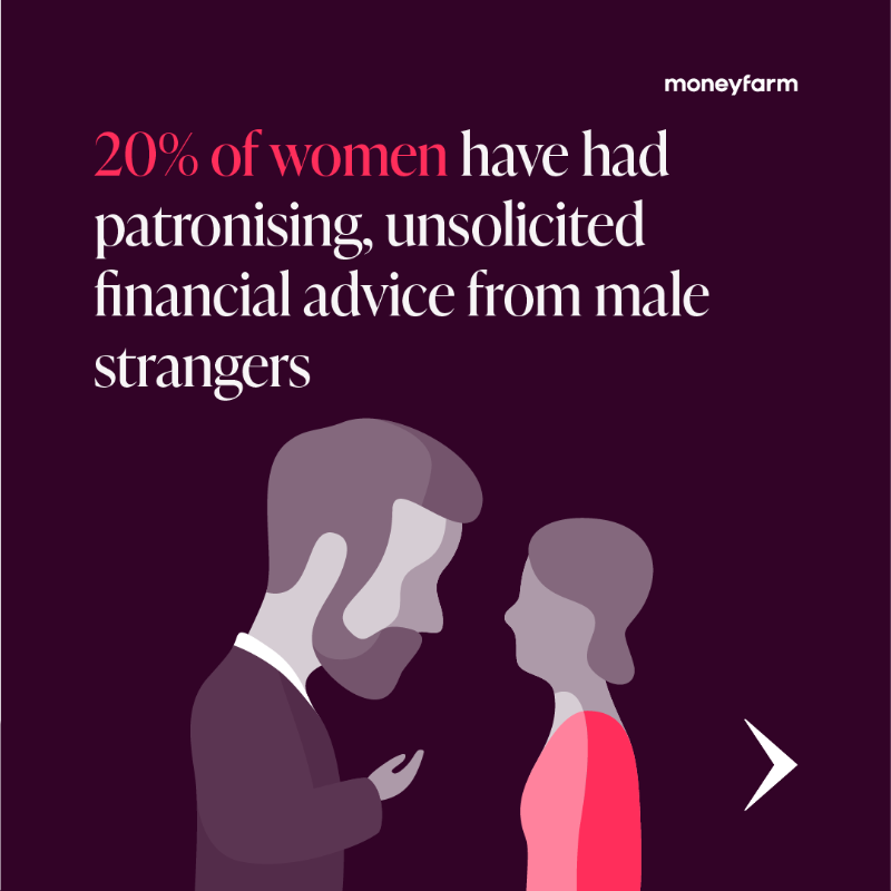 moneyfarmUK's tweet photo. Nearly 60% of British women say they’ve been mansplained to about money, with 62% being interrupted and talked over by a man who assumed they wouldn’t understand personal finance. Find out more in our latest research, now featured in the @FT: https://t.co/8g456gwvL1