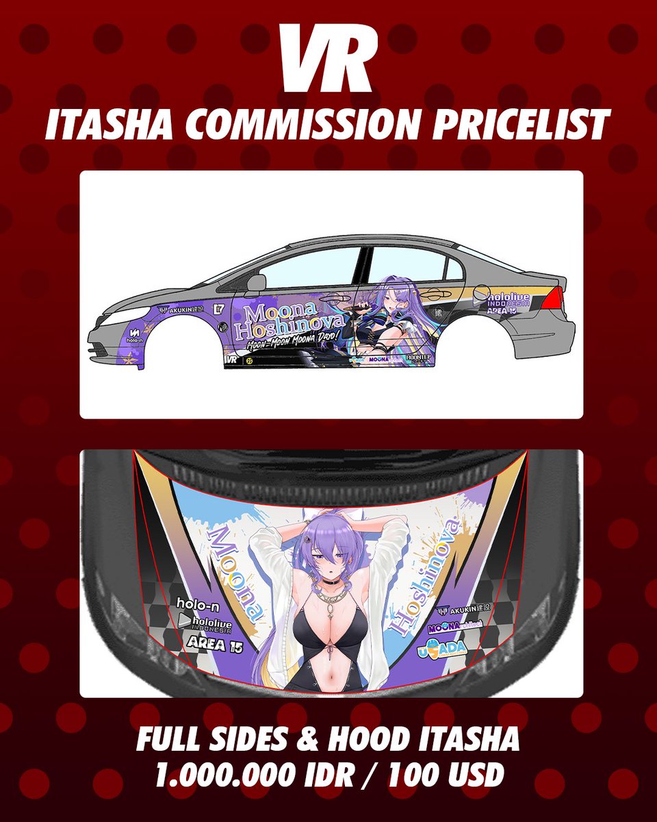 remio_de's tweet image. I’m doing itasha commission!

If you guys want to make itasha design just hit me up on DM to my IG @/visual.remio

I hope I can help you to make your itasha dream come true! 🙌🏻