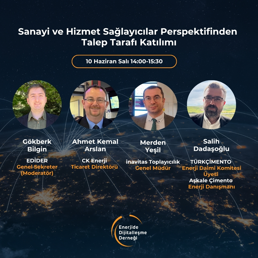 🔍 Türkiye’de 1 Temmuz itibariyle hayata geçecek olan Talep Tarafı Katılımı uygulaması, elektrik piyasasında yapısal bir dönüşümün başlangıcı olacak.

Bu dönüşümden en çok etkilenecek paydaşlar olan hizmet sağlayıcılar ve enerji yoğun sanayi sektörleri ile sürecin teknik