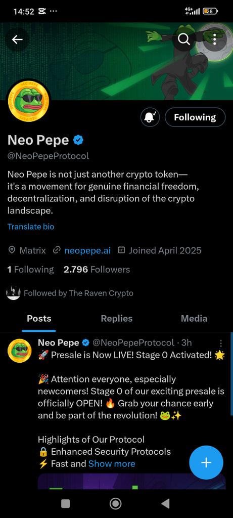 ADIPOKevin6's tweet photo. @GiveAwayHost @NeoPepeProtocol Done sir https://t.co/J3DT72GAgl
