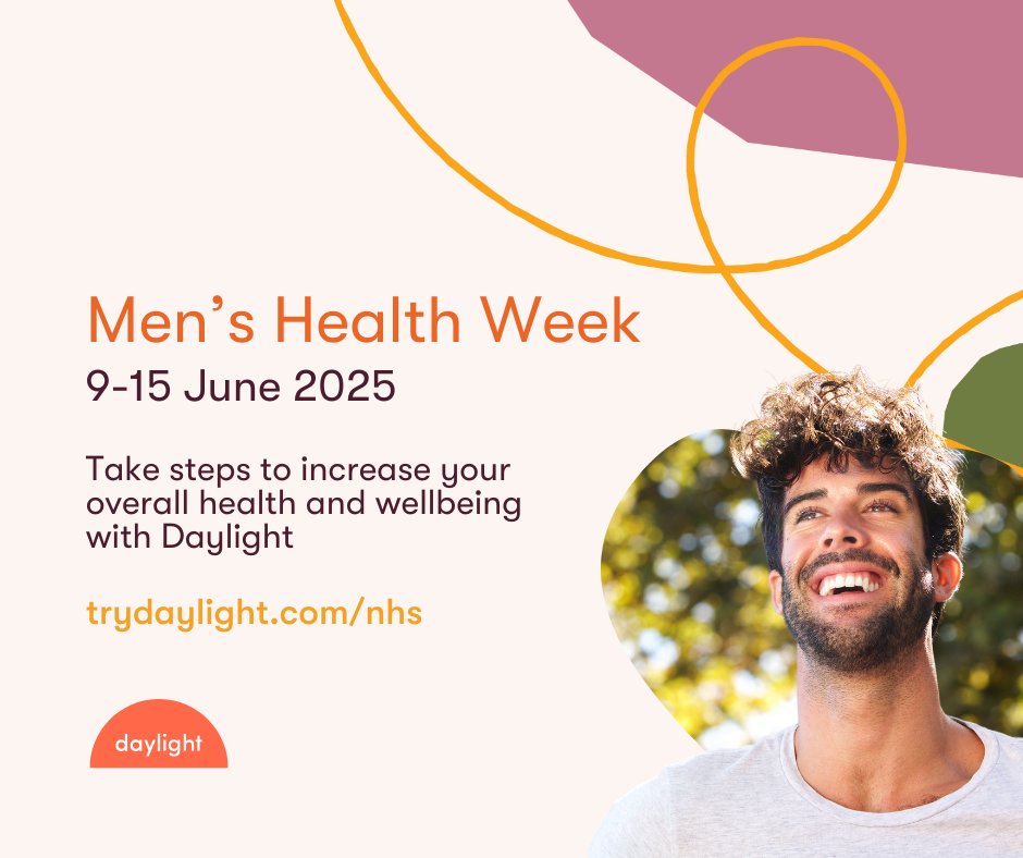 Daylight is a free app for people living in Scotland. It’s designed to help people who are experiencing symptoms of worry and anxiety. Try it out this Men's Health Week by going to Daylight: trydaylight.com