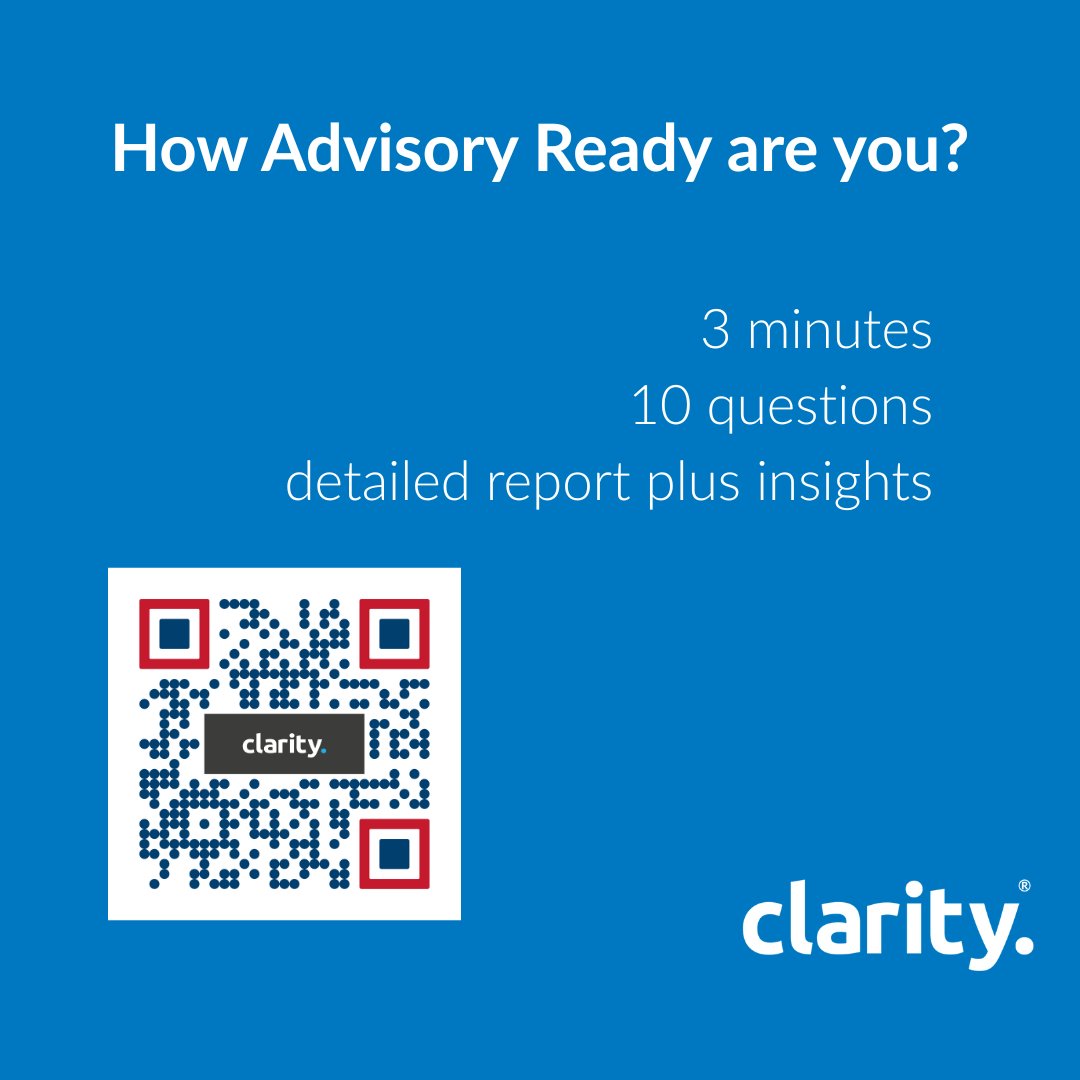 What is your Business Advisory score? 

See if you are primed to join the revolution; firms who are delivering repeatable scalable advisory and are consistently generating 3x profits!

clarity-hq.com/potential 

Are you unlocking the full potential of your advisory services?