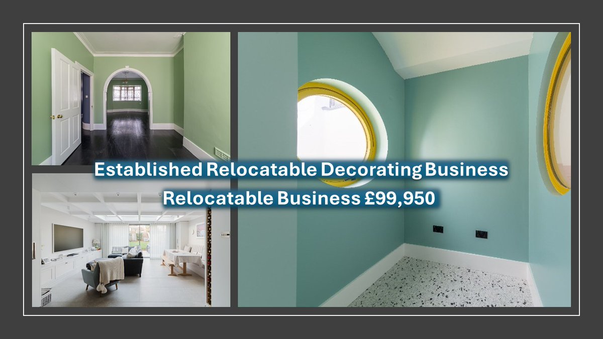 BlacksBrokers's tweet photo. Blacks Brokers are pleased to bring to the market this relocatable decorating business currently operating from Essex.

https://t.co/RtlKsNU7j6 https://t.co/vGjW0ixo6p