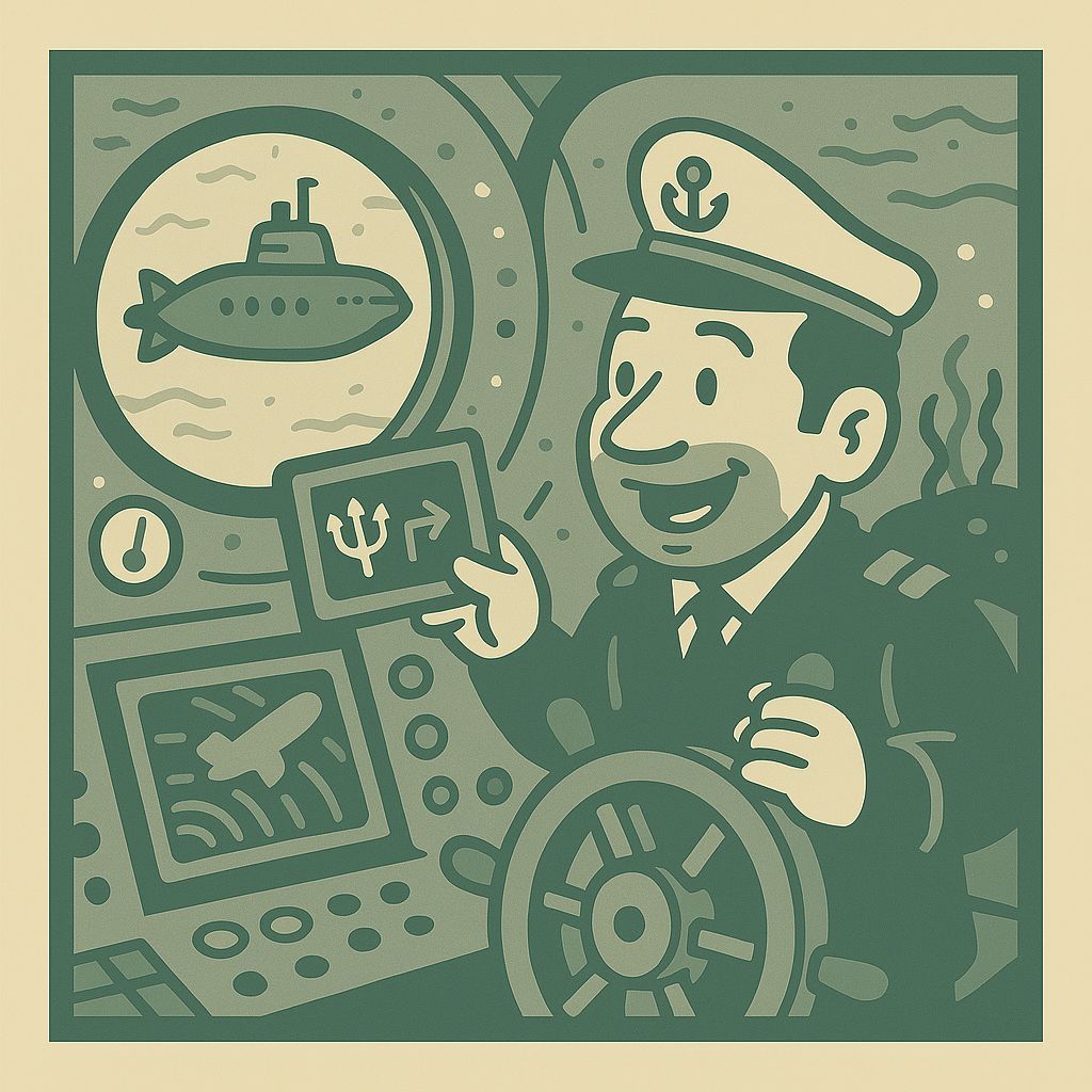 Drop me in a submarine, I’m navigating that thing home through enemy waters like I’m Poseidon with a sat nav.
#NoPressure
#PeriscopeUp