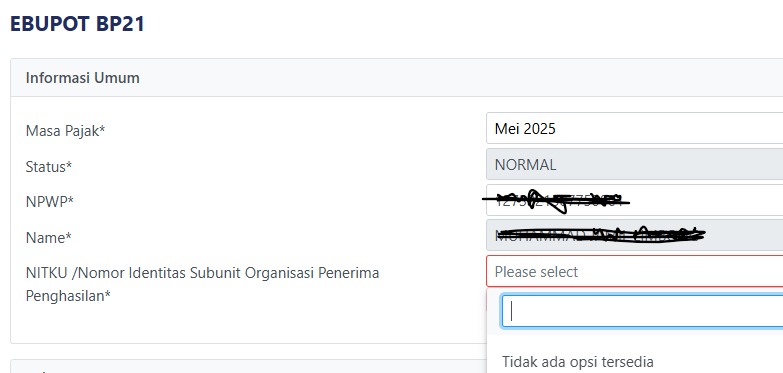 WilsonIntan's tweet photo. @kring_pajak Siang, ini kita mau buat ebupot BP21 masa Mei 2025 di coretax, tetapi kenapa NITKU karyawannya tidak muncul di coretax, padahal ketika kita masukkan NPWP, namanya sudah otomatis terisi, dan juga karyawan ini sudah pernah dibuatkan ebupot masa Feb, Mar dan Apr. https://t.co/Day41t87V7