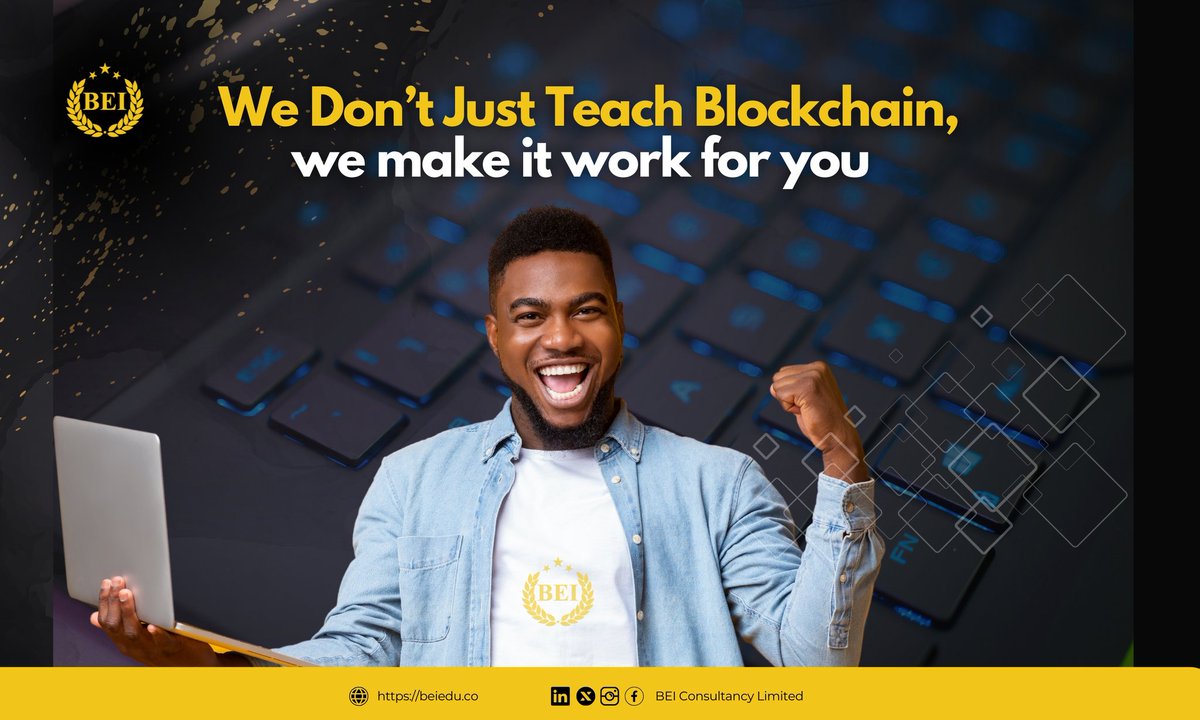 BEI_edu's tweet image. We don’t just explain blockchain, we help you use it to grow smart and avoid mistakes.

#Web3Consulting, #BlockchainForBusiness #BEI
#MotivationMonday