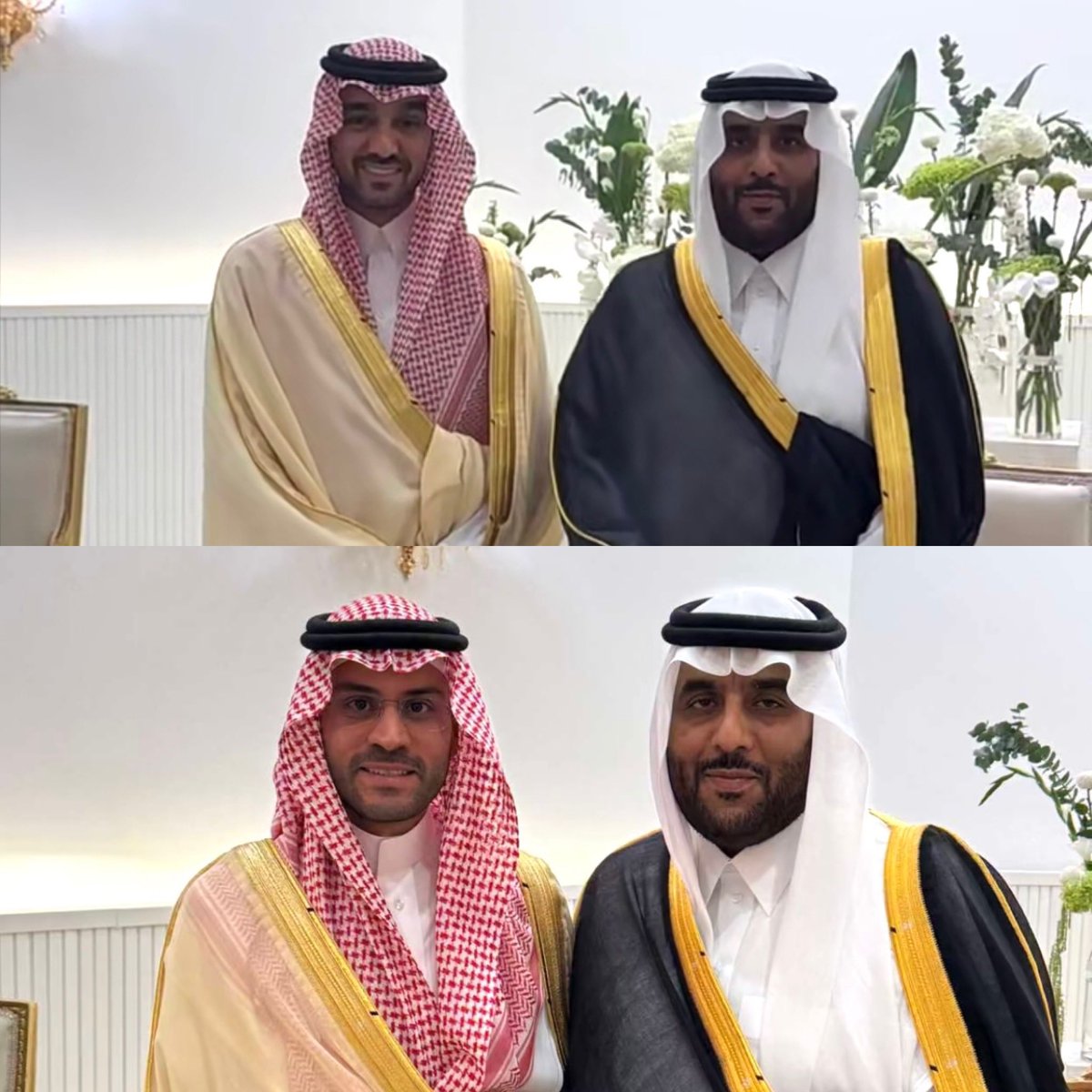 alsaud1ksa's tweet photo. سمو أمير حائل الأمير عبدالعزيز بن سعد  
وسمو أمير #المدينة_المنورة
الأمير سلمان بن سلطان  وسمو وزير الرياضة
الأمير عبدالعزيز بن تركي الفيصل وسمو نائب
أمير حائل الأمير فيصل بن فهد بن مقرن 
وعدد من أصحاب السمو الأمراء خلال حضورهم
حفل زواج غاطي بن محمد السليمان 
بمدينة #حائل https://t.co/cY8xUb6Cv9
