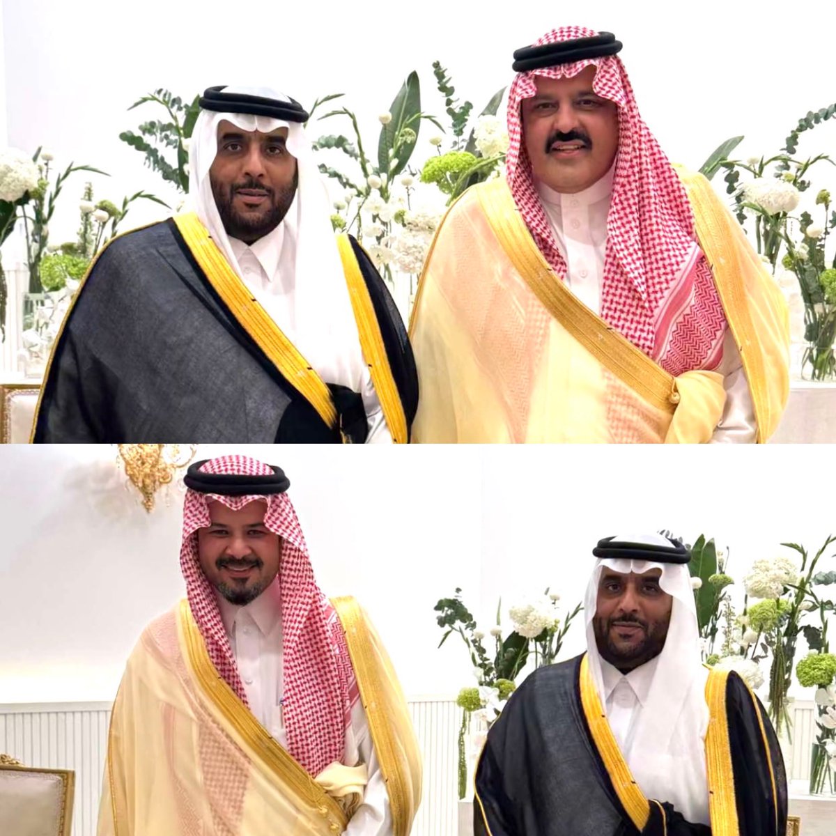 alsaud1ksa's tweet photo. سمو أمير حائل الأمير عبدالعزيز بن سعد  
وسمو أمير #المدينة_المنورة
الأمير سلمان بن سلطان  وسمو وزير الرياضة
الأمير عبدالعزيز بن تركي الفيصل وسمو نائب
أمير حائل الأمير فيصل بن فهد بن مقرن 
وعدد من أصحاب السمو الأمراء خلال حضورهم
حفل زواج غاطي بن محمد السليمان 
بمدينة #حائل https://t.co/cY8xUb6Cv9