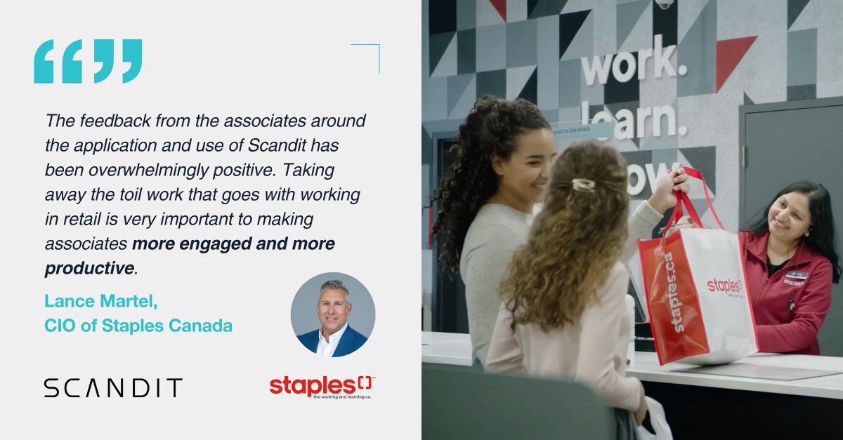 Scandit's tweet image. 👏 100% pricing compliance. 45% hardware cost reduction. Thousands of associates’ hours saved. These are the results after @StaplesCanada implemented Scandit.
Case study here: okt.to/Lg38cK