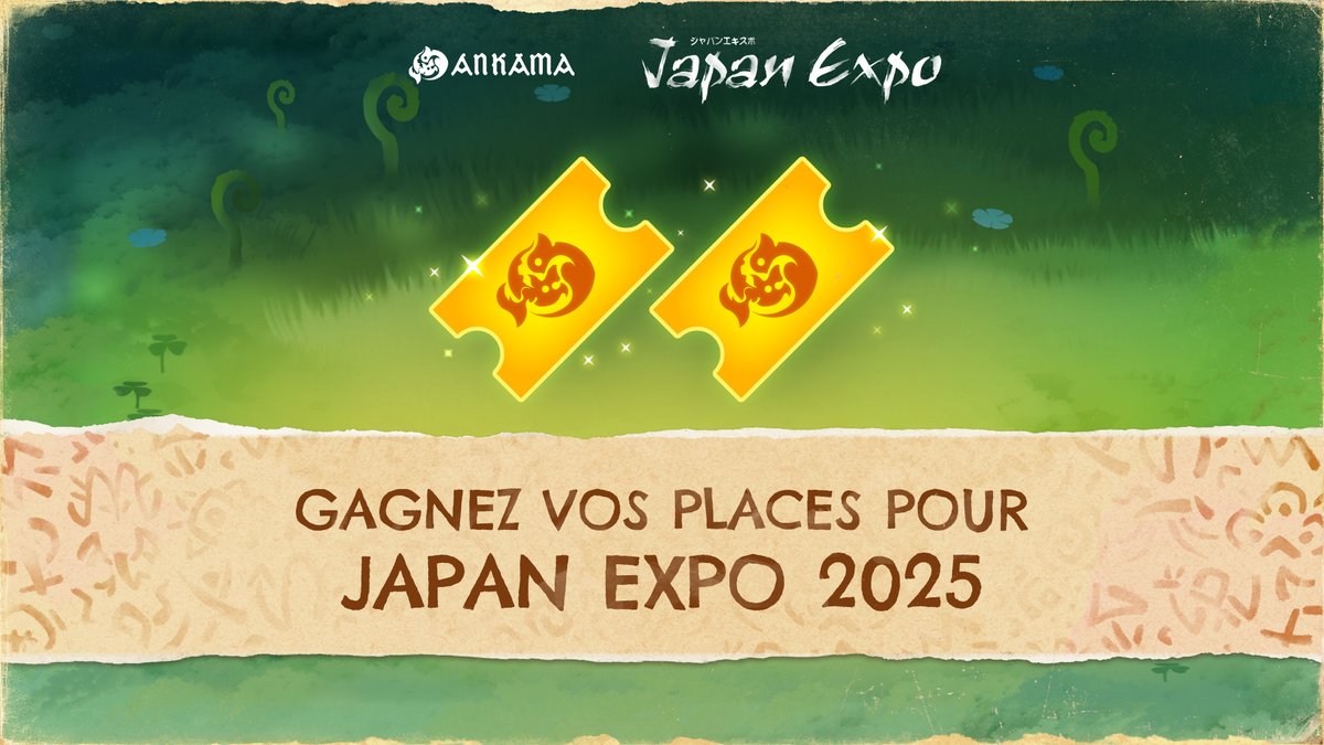 📢 JEU CONCOURS
Nous serons à #JapanExpo2025, et vous ?

Nous vous faisons gagner 2 places pour participer à l'évènement ! 🎁
Pour tenter de les remporter, il vous suffit de :
👉 Suivre <a href="/AnkamaGames/">Ankama</a> 
👉 Commenter cette publication
1 gagnant sera tiré au sort le 13 juin. Bonne