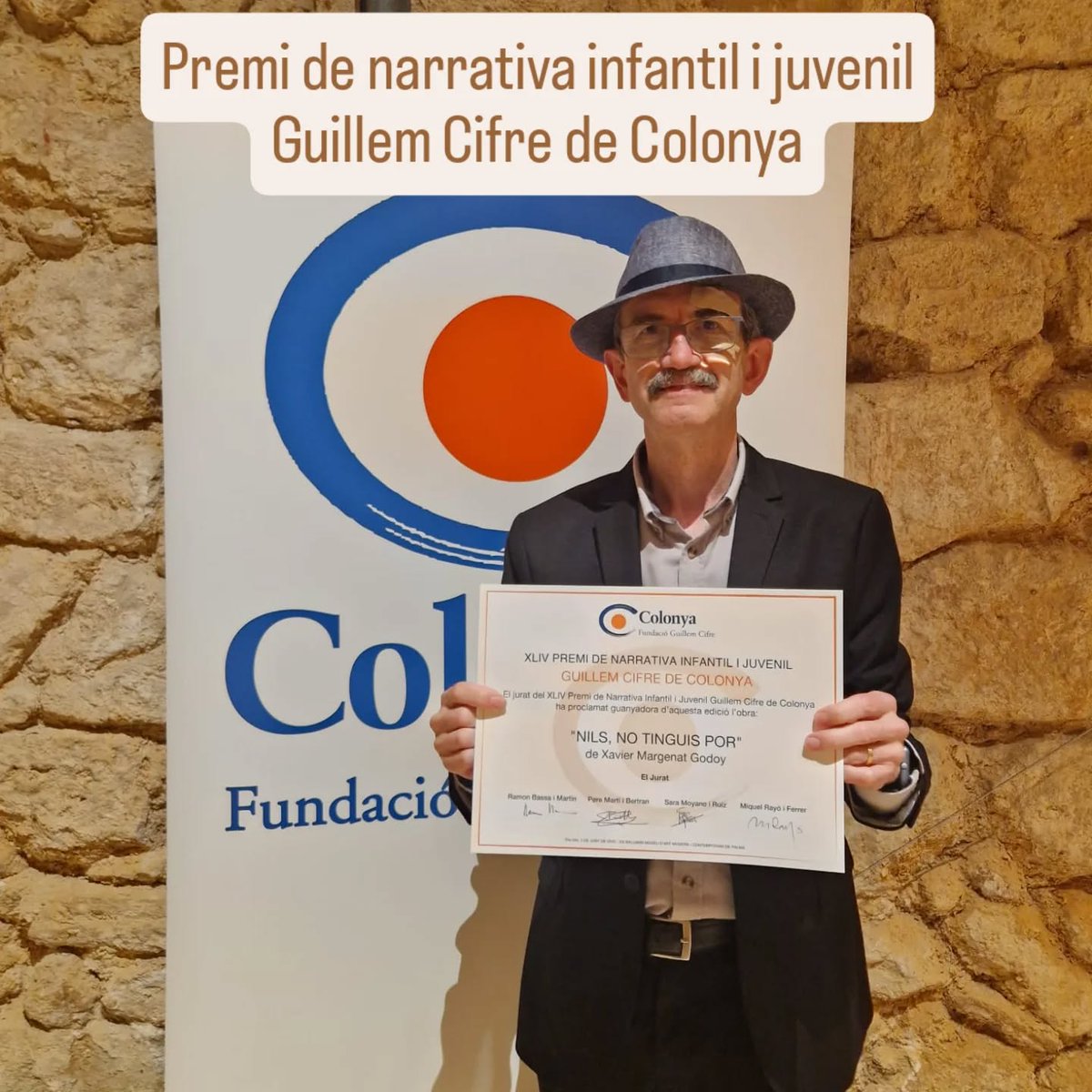 Enhorabona Xavier Margenat!
XLIV Premi de Narrativa Infantil i Juvenil Guillem Cifre de Colonya 2025 per l'obra "Nils, no tinguis por"
El podràs llegir a la Xarxa de Biblioteques de Mallorca.