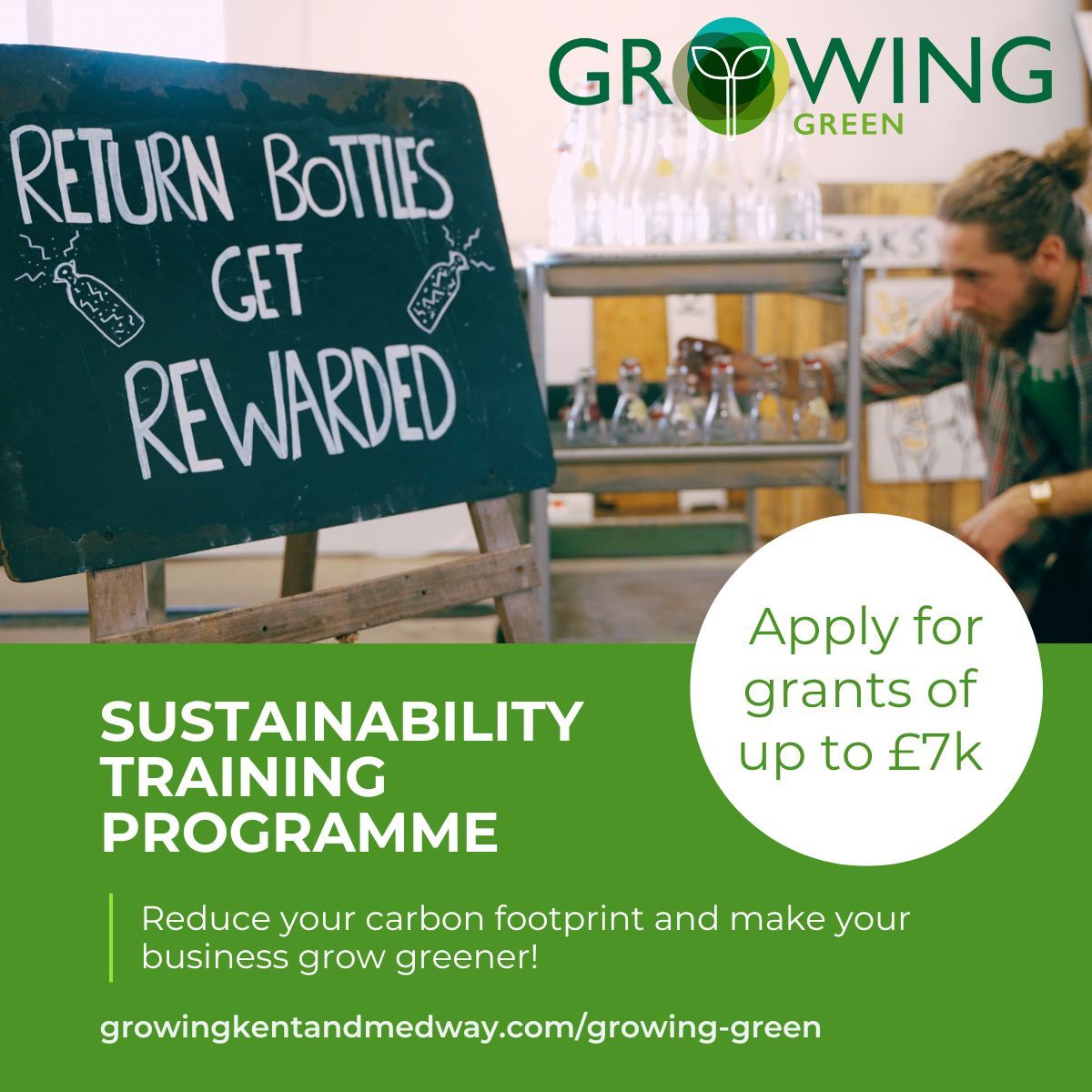 It’s Day 1 of #GreenTech and we’re thinking one thing: Growing Green 🌱

Grant of up to £7k 
Accredited training and qualification 
Environmental sustainability assessment 
Personalised action plan 
Networking and events. 

Apply now 🔗 buff.ly/8PyFrd3

#GrowingGreen