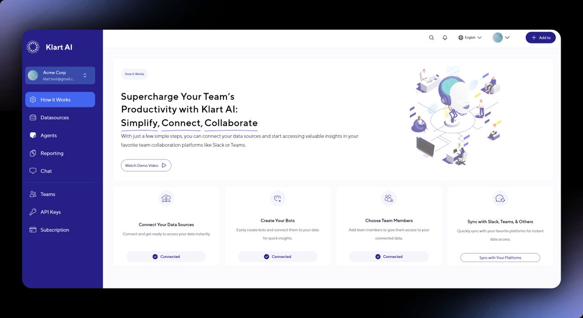 OfficialKlartAI's tweet photo. 🚀 Klart AI is now open to everyone! 
Today marks a new chapter where innovation meets accessibility.

📖 After collaborating with leading enterprises to prioritize security, privacy, and robust features, we're thrilled to announce that our powerful tool is now available to all. Imagine enhancing your efficiency by creating custom agents seamlessly connected to your data in Drive, Notion, Confluence and more.

🔍 Empowering individuals with the right tools transforms potential into performance. At Klart AI, we believe that when you have the freedom to tailor technology to your needs, the possibilities are endless.

🛠️ Ready to elevate your workflow? 
Dive in and explore at https://t.co/EPu2KTZO0Y, sign up directly from https://t.co/7XOogjcuoM 
For enterprise features or additional integrations, reach out to us, we're here to support your journey.