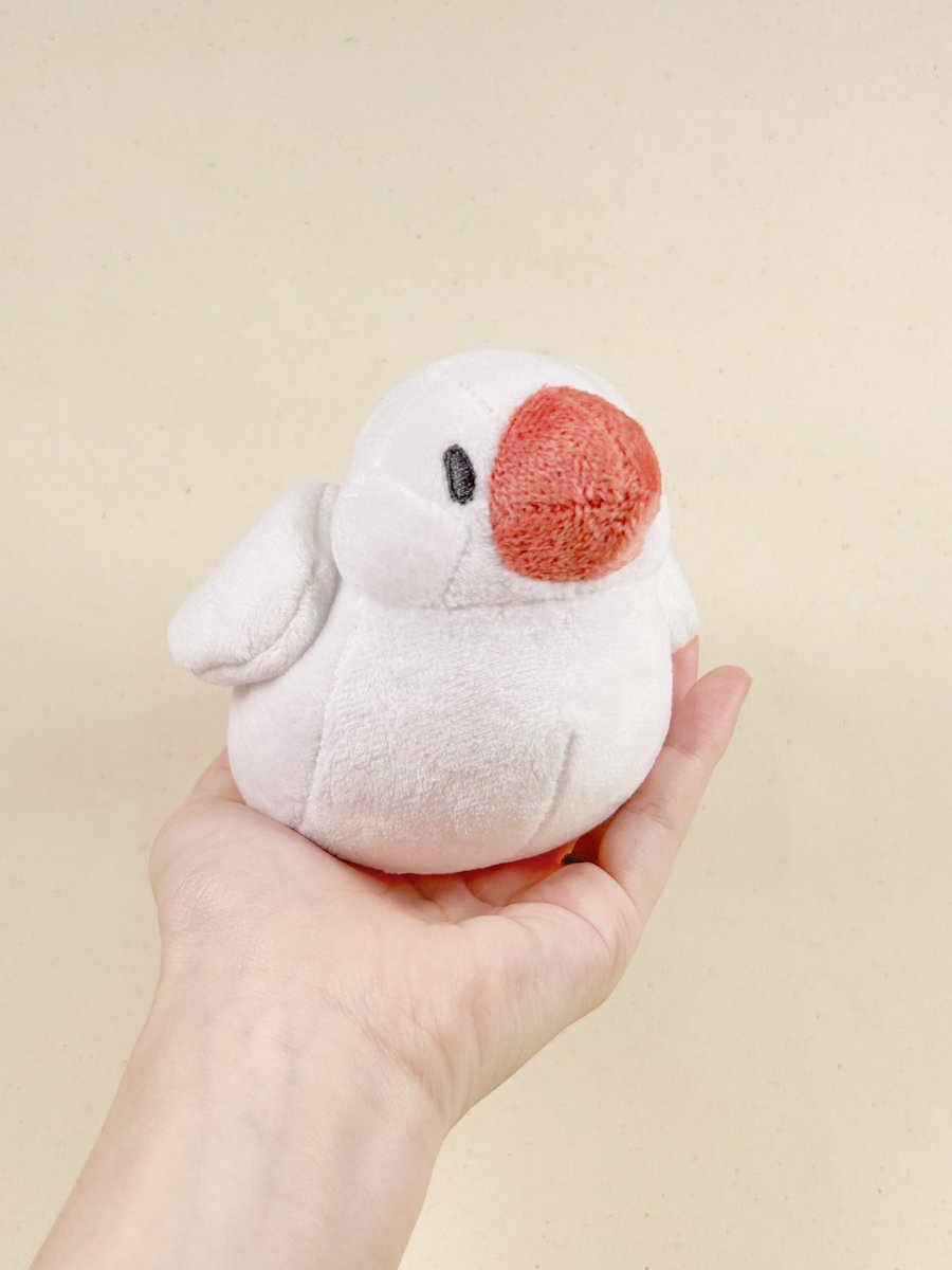ふくふくぶんちょぬいぐるみ 文鳥 白文鳥 ぬいぐるみ ふくふく堂 大サイズ ちっちゃくなったよーーー❣️ ̗̀ 📢🐥⸒⸒ ふくふくぶんちょの